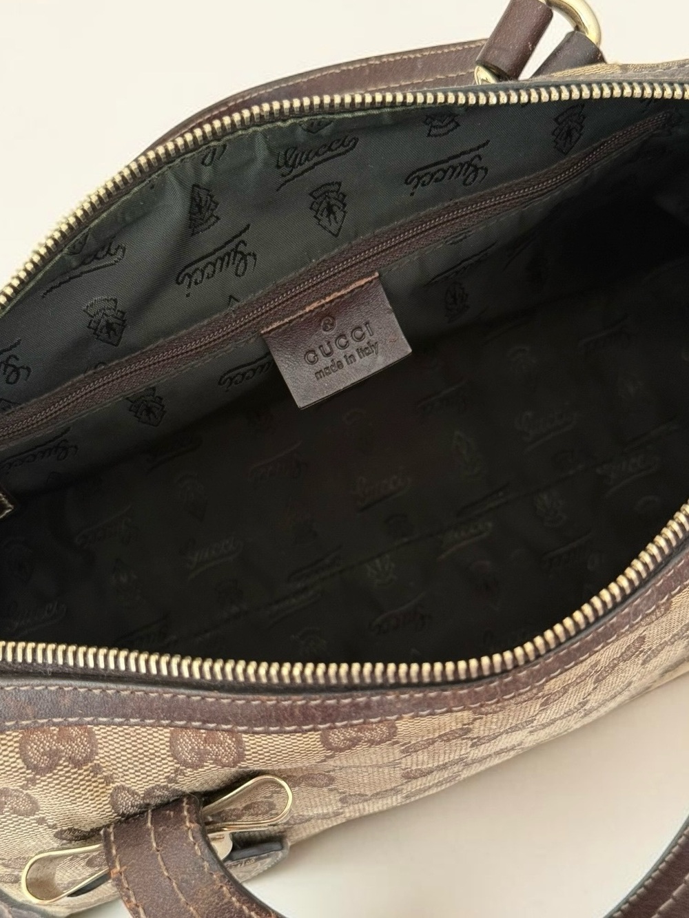 Gucci Brown Duchessa Bow Boston Bag - Picture 10 of 13
